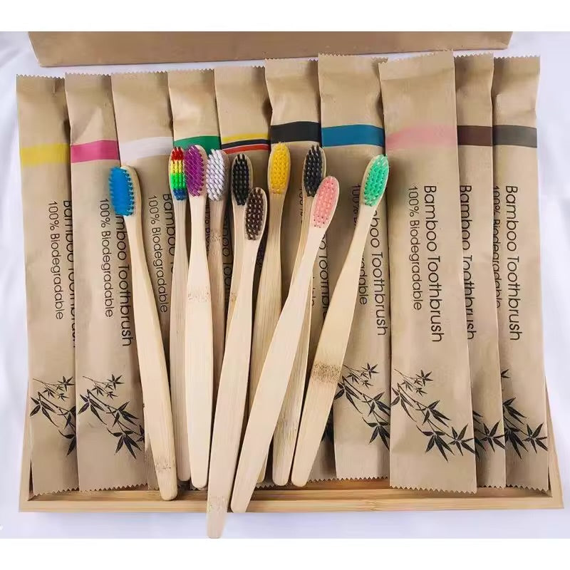30pcs Eco-Friendly Bamboo toothbrush
