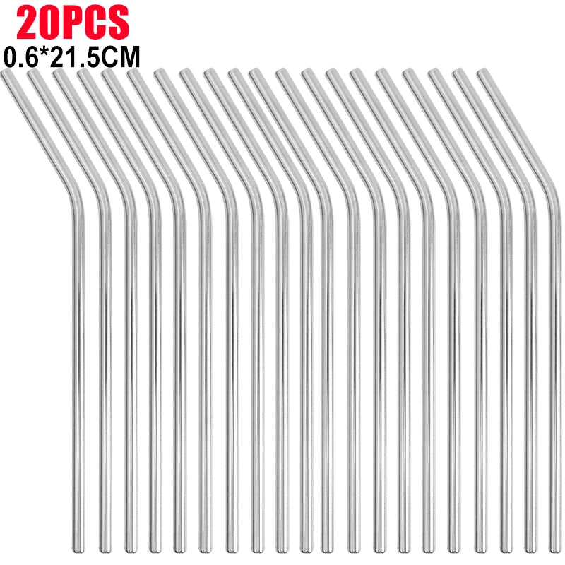 Eco-Friendly Stainless Steel Straw Food Grade Bent Pipe Metal Straw Reusable