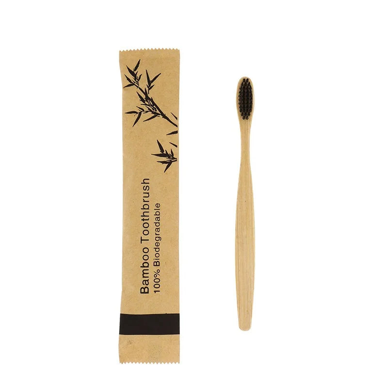 50Pcs Eco-Friendly Kids Bamboo Toothbrush Soft Bristles