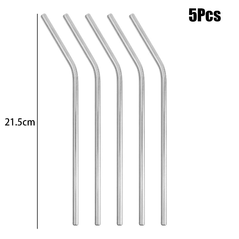 Eco-Friendly Stainless Steel Straw Food Grade Bent Pipe Metal Straw Reusable