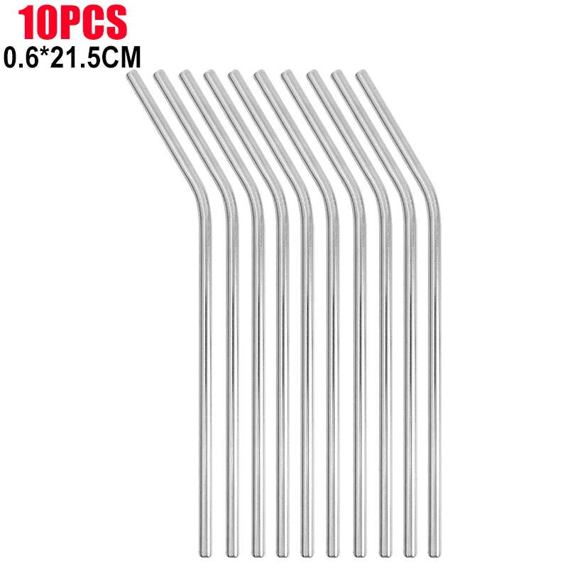 Eco-Friendly Stainless Steel Straw Food Grade Bent Pipe Metal Straw Reusable
