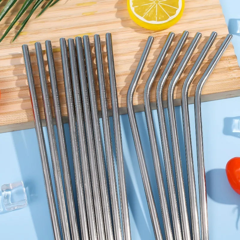 Eco-Friendly Stainless Steel Straw Food Grade Bent Pipe Metal Straw Reusable