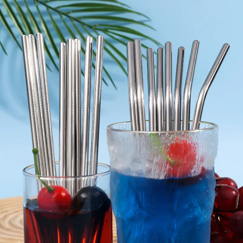 Eco-Friendly Stainless Steel Straw Food Grade Bent Pipe Metal Straw Reusable