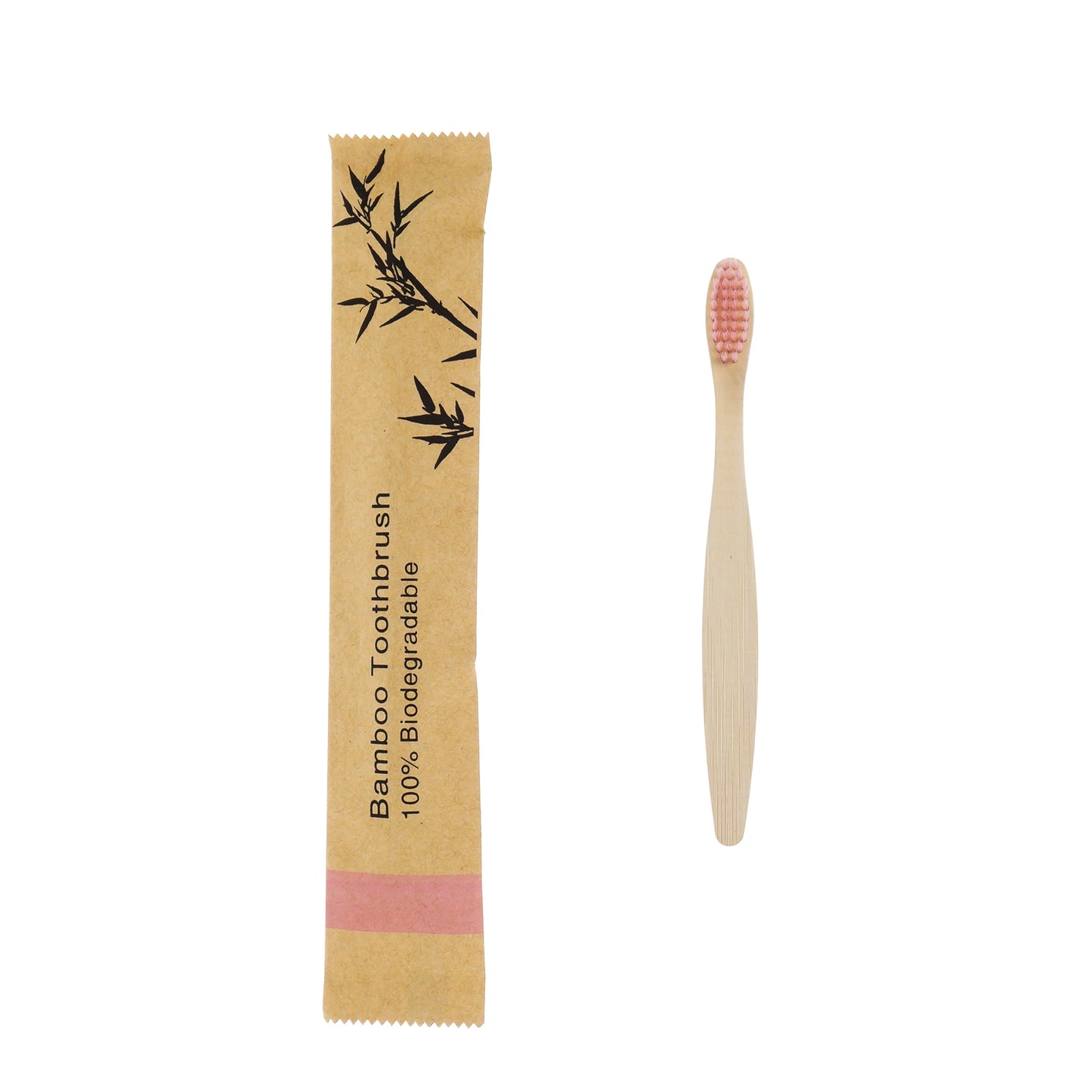 50Pcs Eco-Friendly Kids Bamboo Toothbrush Soft Bristles