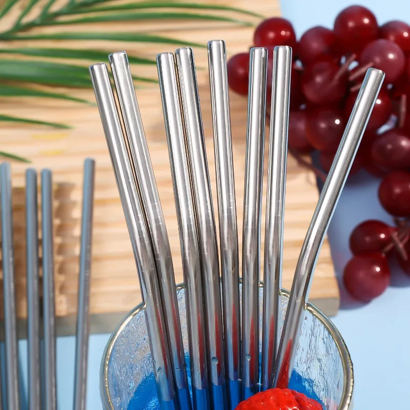 Eco-Friendly Stainless Steel Straw Food Grade Bent Pipe Metal Straw Reusable