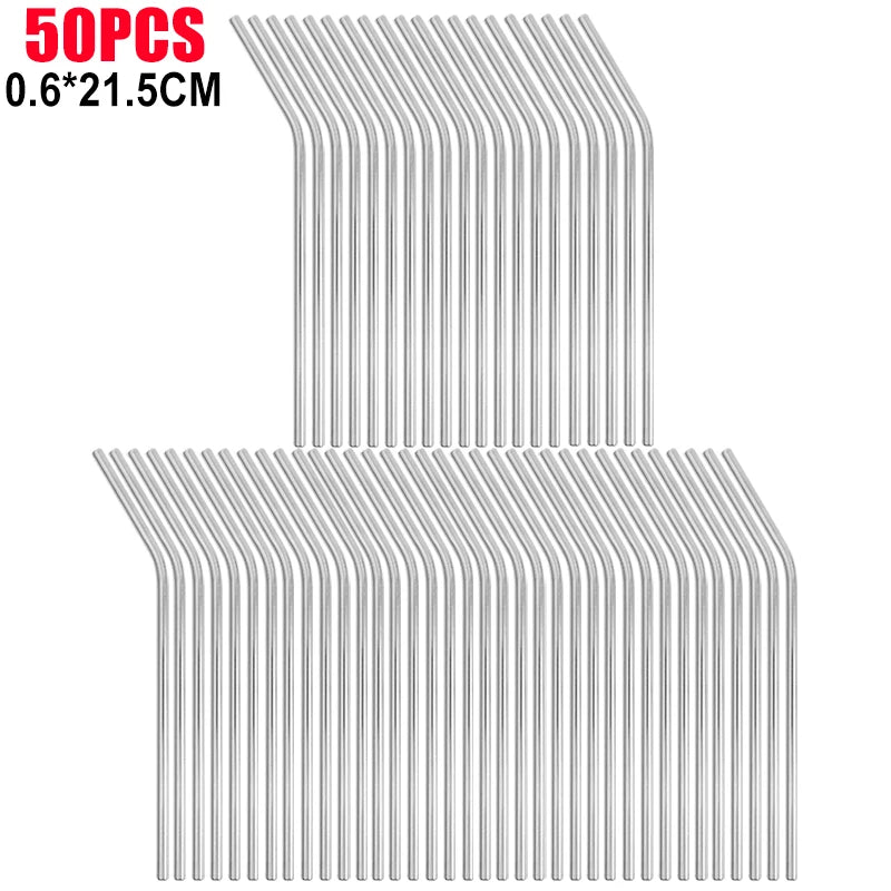 Eco-Friendly Stainless Steel Straw Food Grade Bent Pipe Metal Straw Reusable