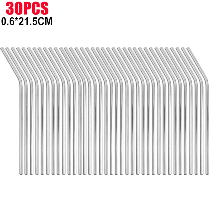 Eco-Friendly Stainless Steel Straw Food Grade Bent Pipe Metal Straw Reusable