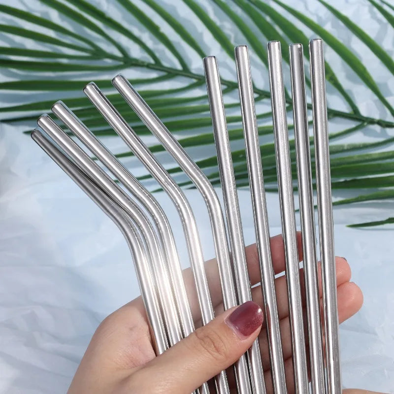 Eco-Friendly Stainless Steel Straw Food Grade Bent Pipe Metal Straw Reusable