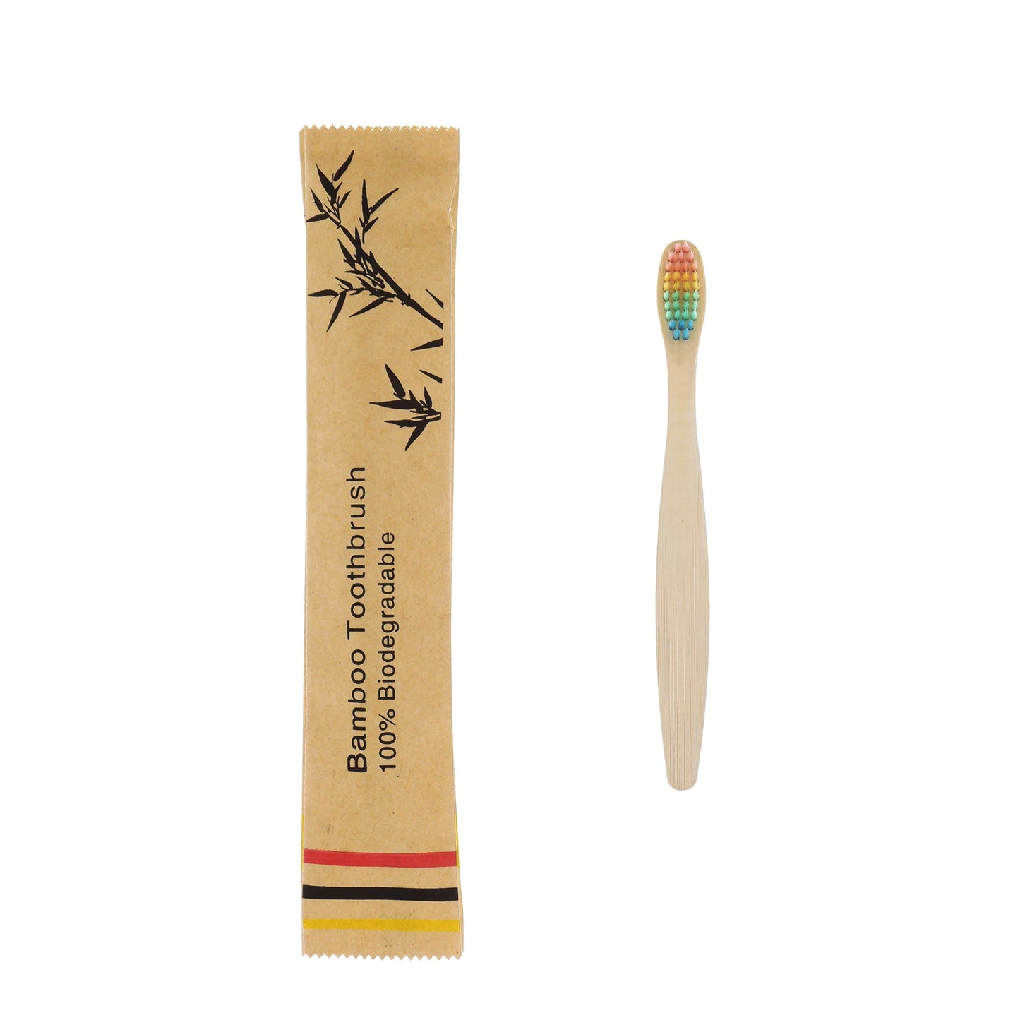 50Pcs Eco-Friendly Kids Bamboo Toothbrush Soft Bristles