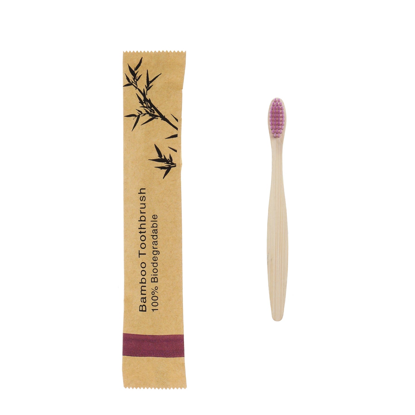 50Pcs Eco-Friendly Kids Bamboo Toothbrush Soft Bristles