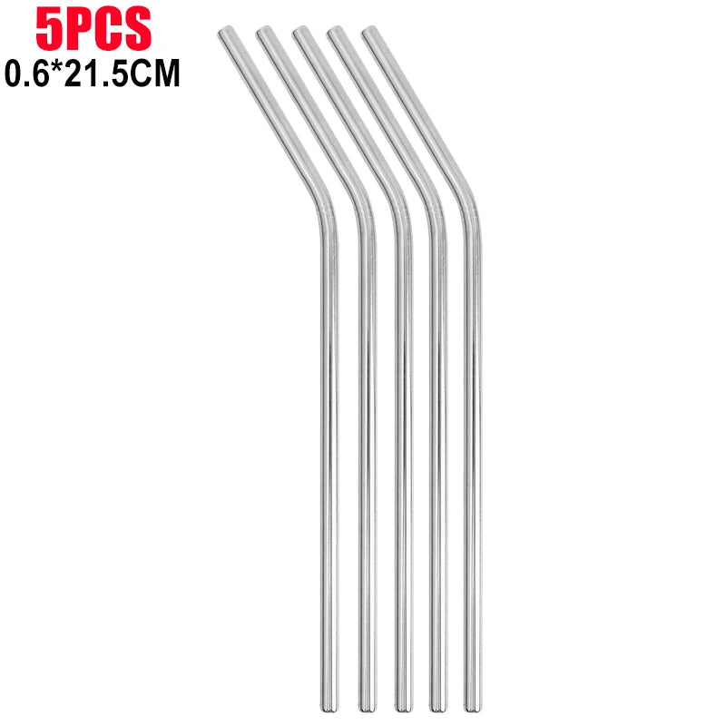 Eco-Friendly Stainless Steel Straw Food Grade Bent Pipe Metal Straw Reusable