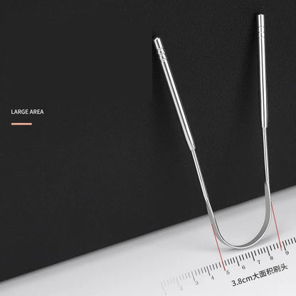 Eco-Friendly 3 Pcs/set Stainless Steel Tongue Scraper Metal Tongue Cleaner