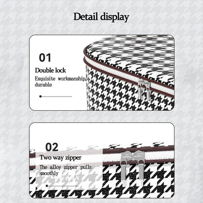 Eco-Friendly Houndstooth Storage Bag Large Capacity Folding Clothes