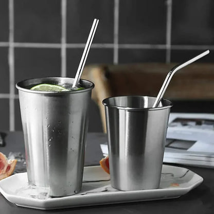 Eco-Friendly Stainless Steel Straw Food Grade Bent Pipe Metal Straw Reusable