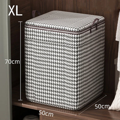 Eco-Friendly Houndstooth Storage Bag Large Capacity Folding Clothes