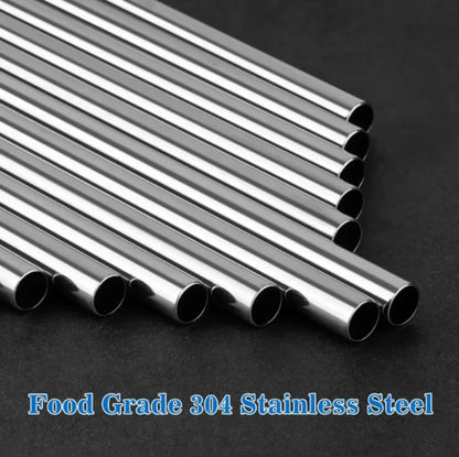 Eco-Friendly Stainless Steel Straw Food Grade Bent Pipe Metal Straw Reusable